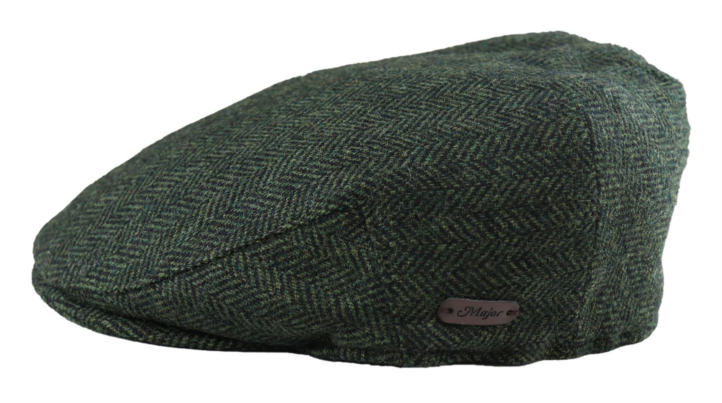 Gorra Plana de Tweed Espiga Clásica