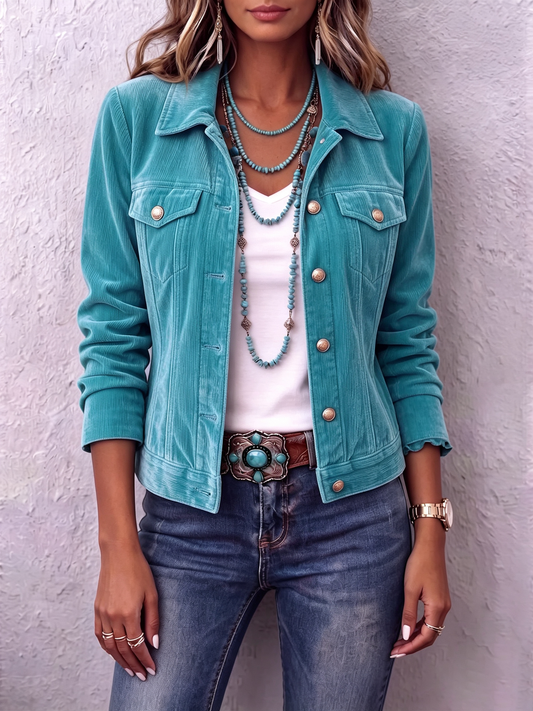 Diana | Chamarra de Terciopelo Boho Vintage