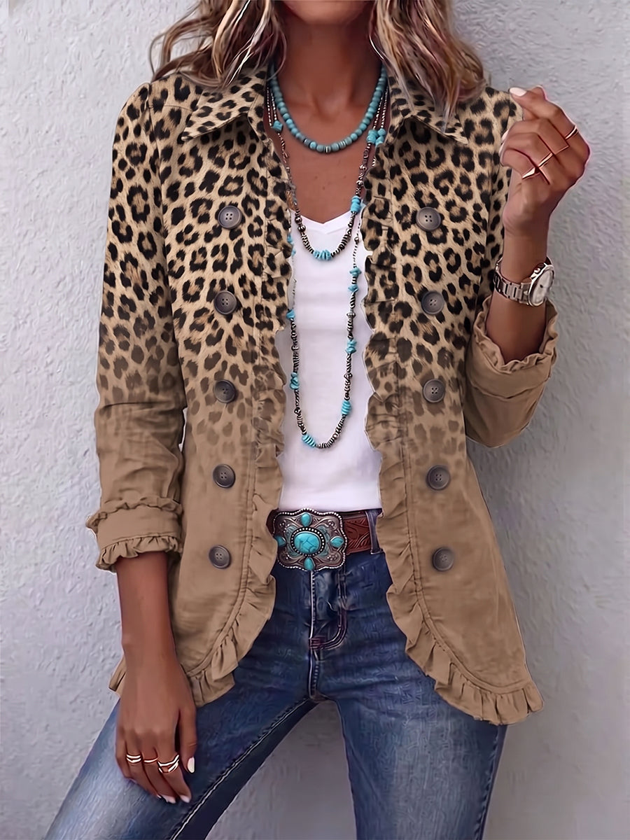 Rosmine | Chaqueta Leopardo Vintage con Volantes