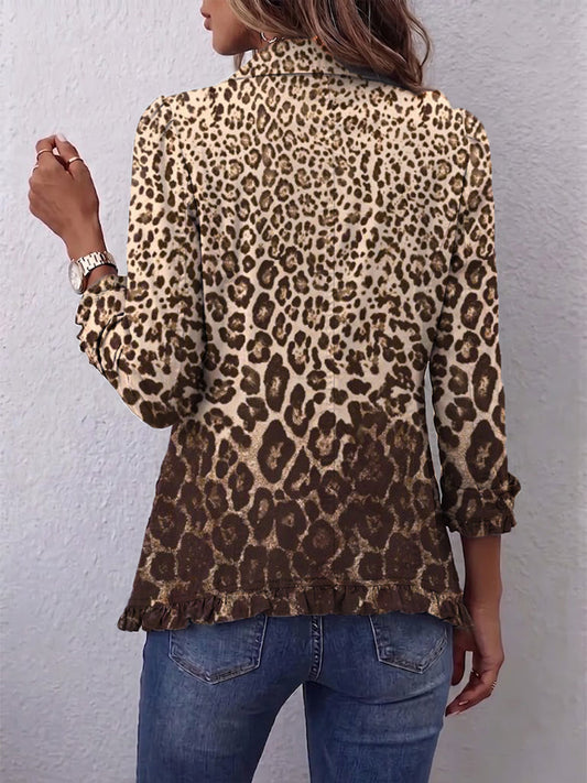 Belén | Chamarra leopardo con volantes