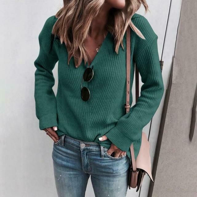 Jersey de Punto Cuello en V