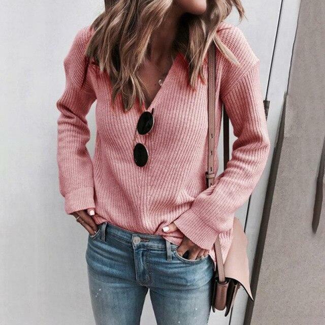 Jersey de Punto Cuello en V
