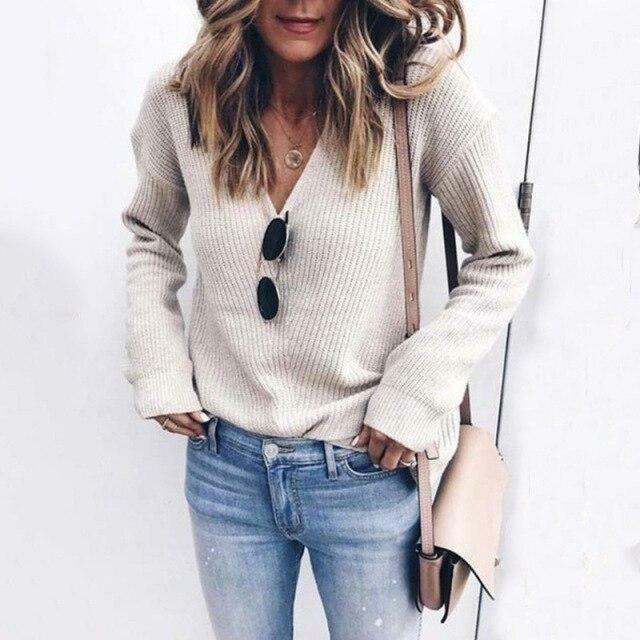 Jersey de Punto Cuello en V