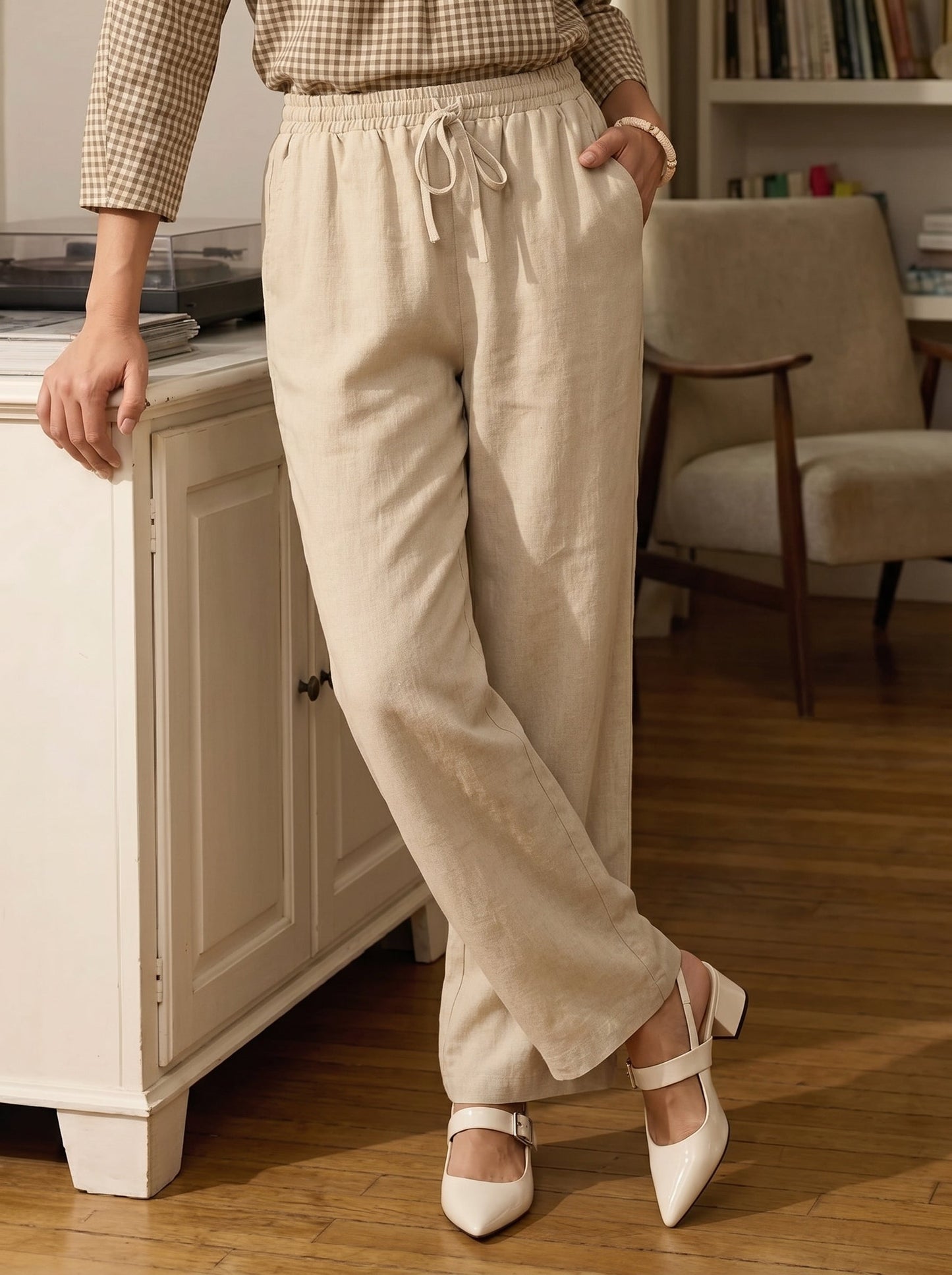 Pantalón de Lino Blanco