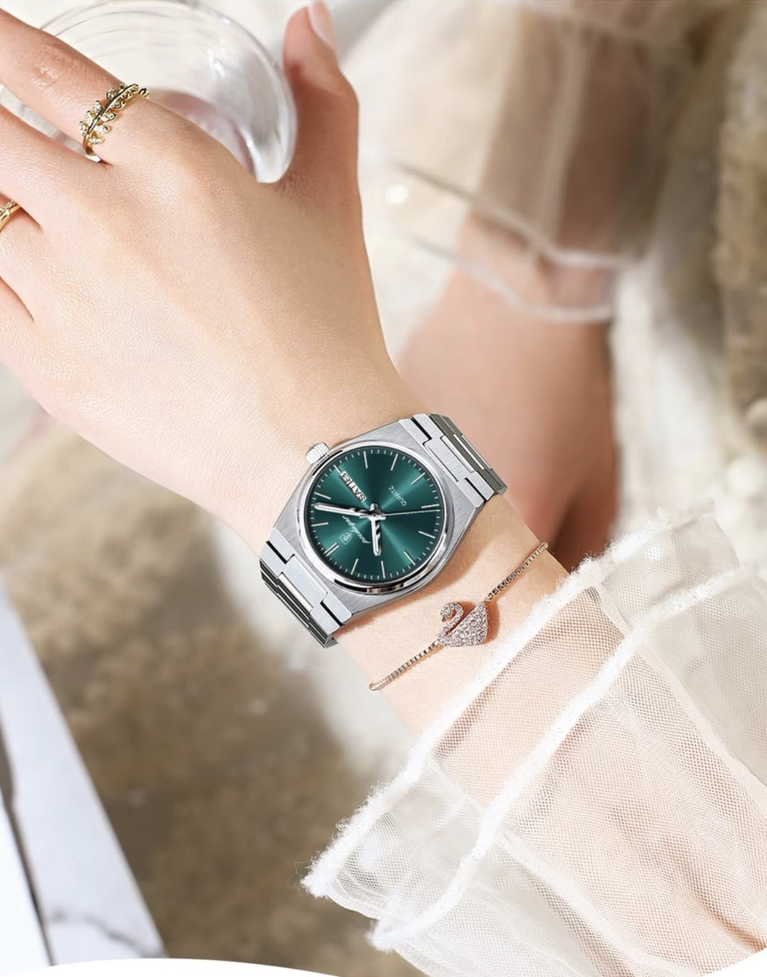 Gabriela | Reloj Plata Elegante
