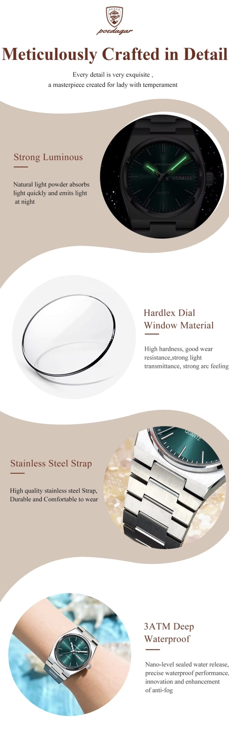Gabriela | Reloj Plata Elegante