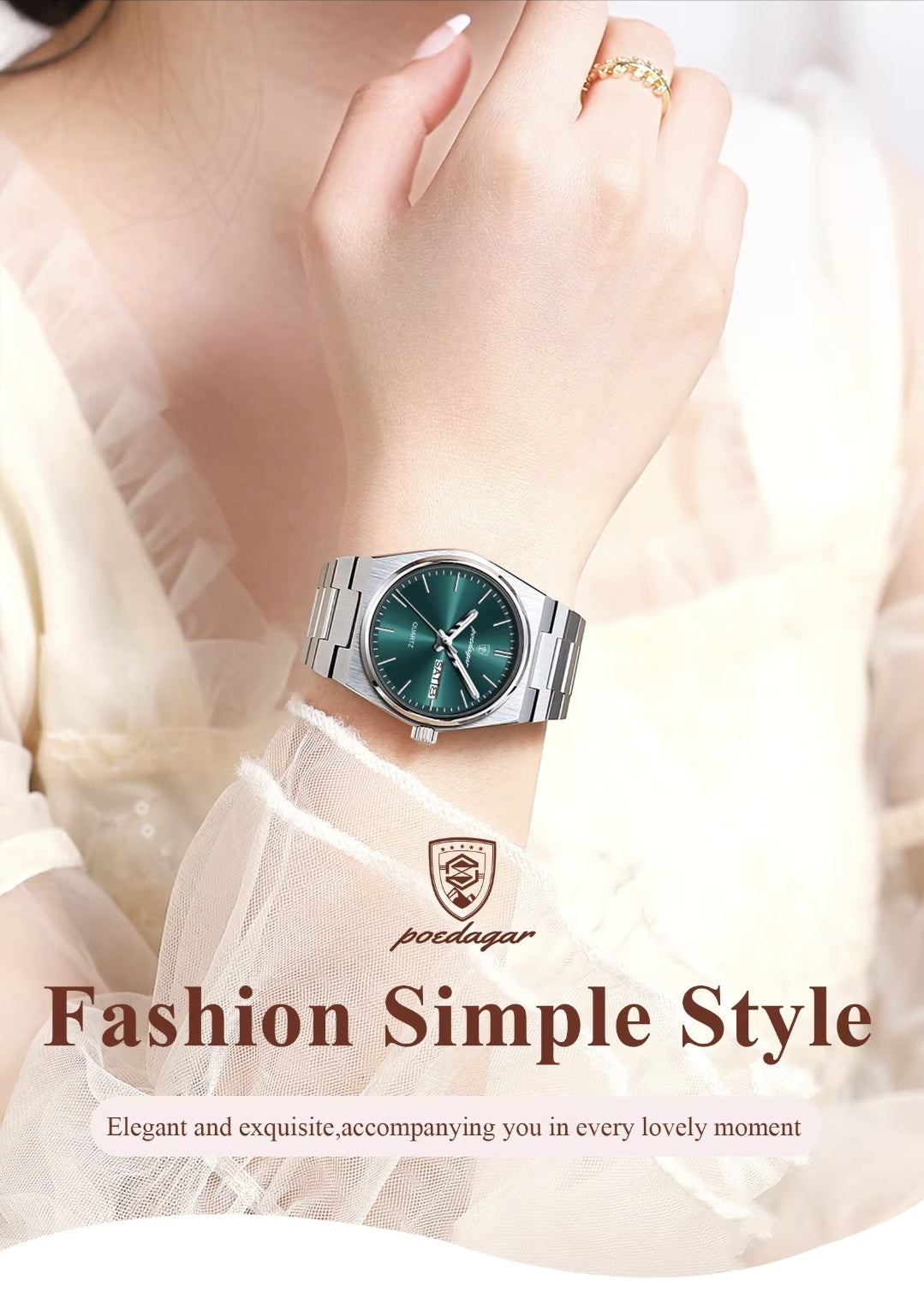 Gabriela | Reloj Plata Elegante