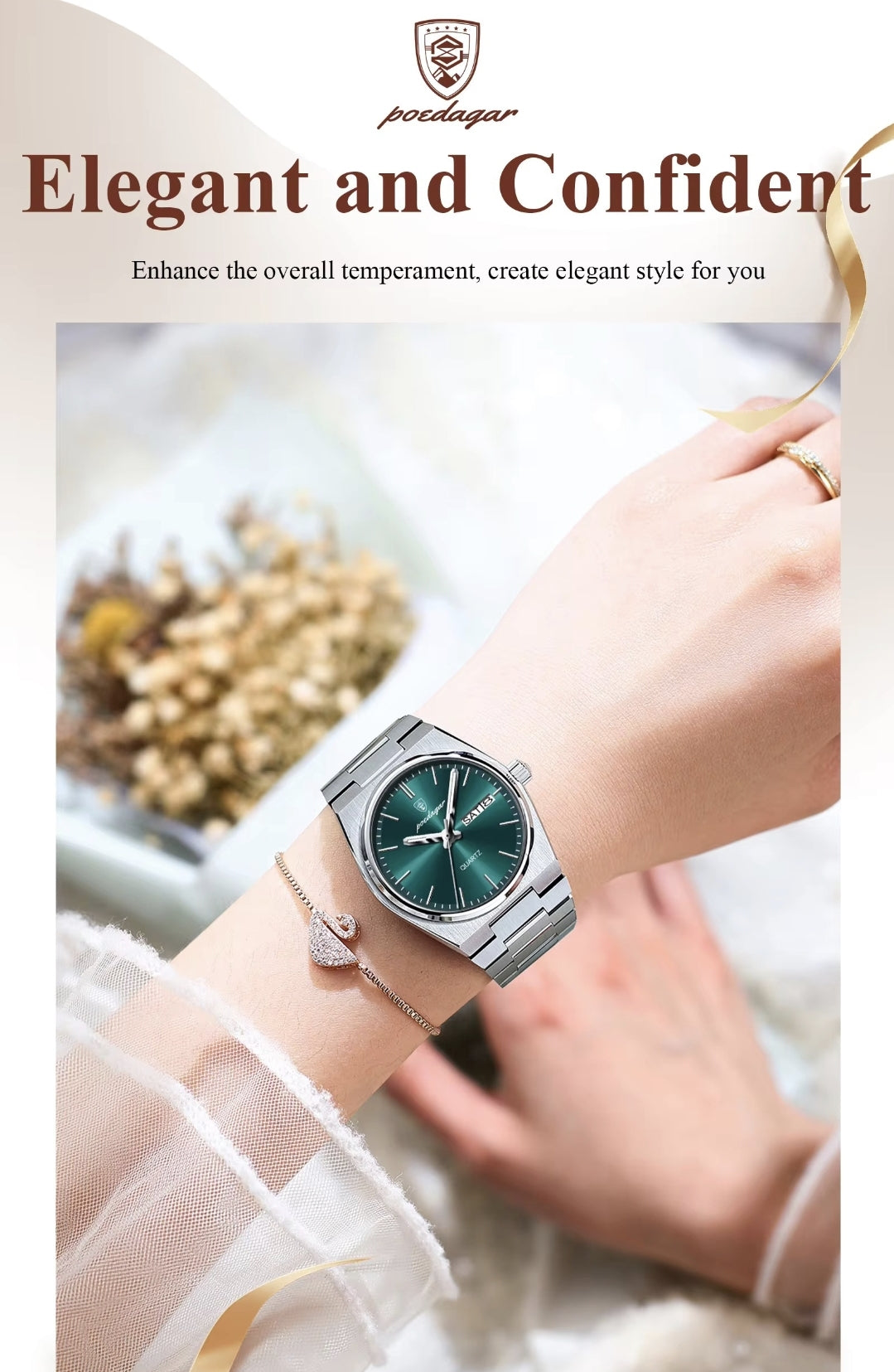 Gabriela | Reloj Plata Elegante