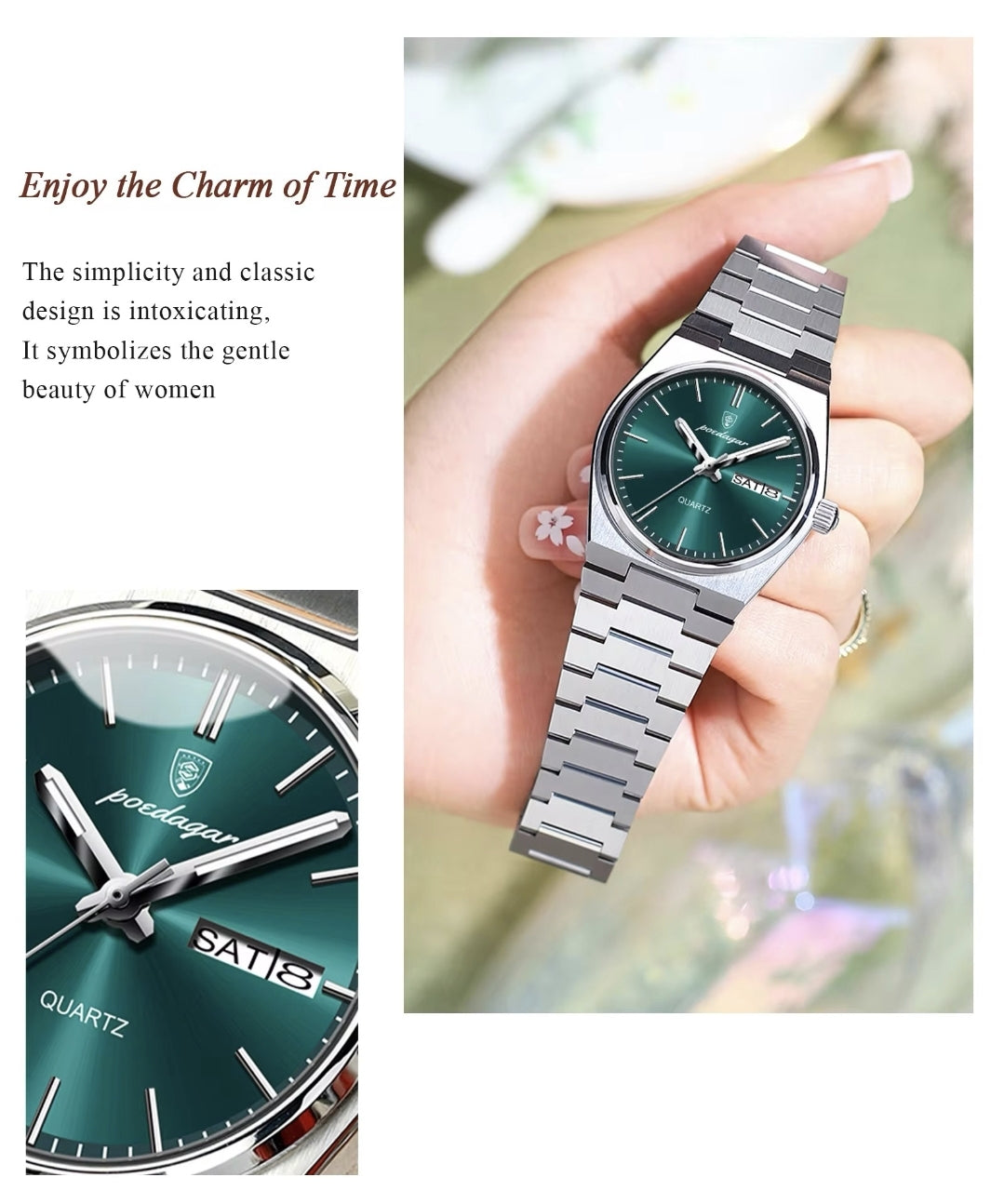 Gabriela | Reloj Plata Elegante