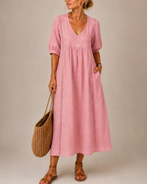 Sofi | Vestido midi de verano con encaje