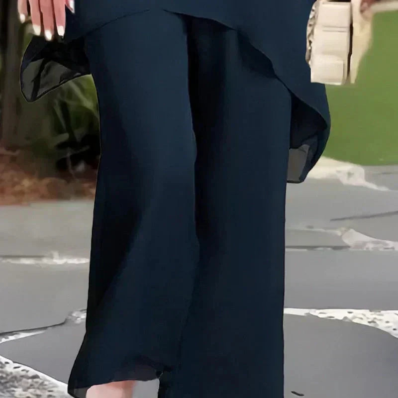 Encarna | Conjunto Top Irregular y Pantalón Ancho
