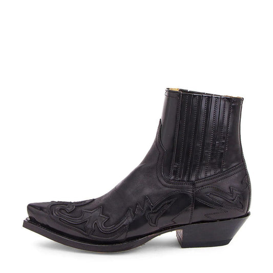 Botas cowboy de hombre en piel con punta afilada – SVENOR