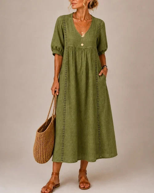 Sofi | Vestido midi de verano con encaje