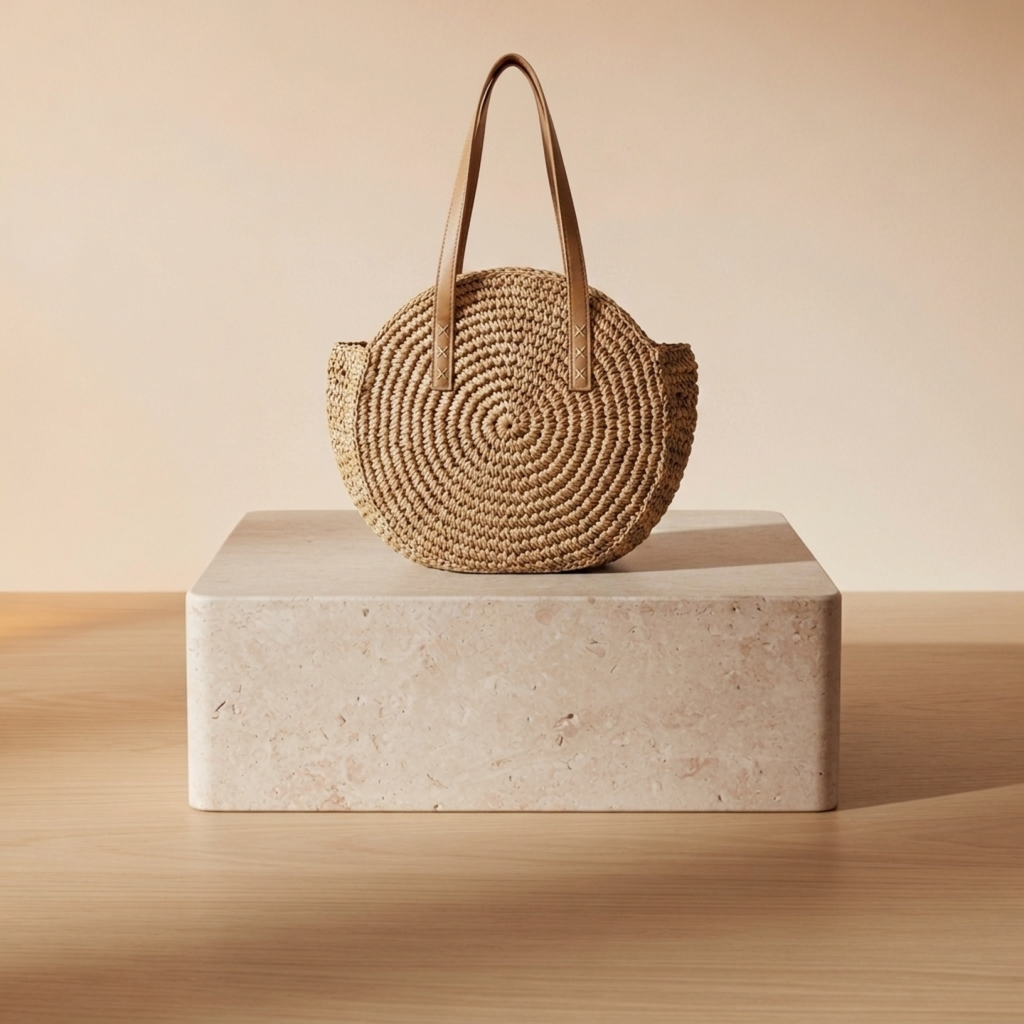 Bolso Capazo Circular de Paja