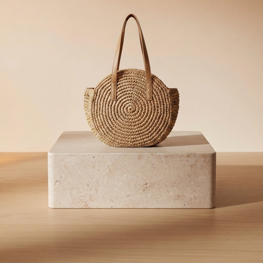 Bolso Capazo Circular de Paja