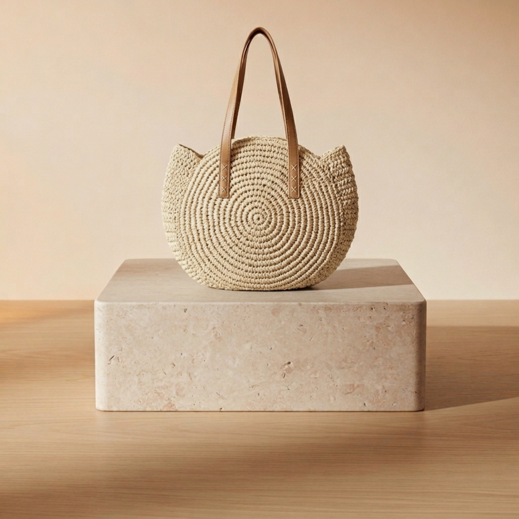 Bolso Capazo Circular de Paja