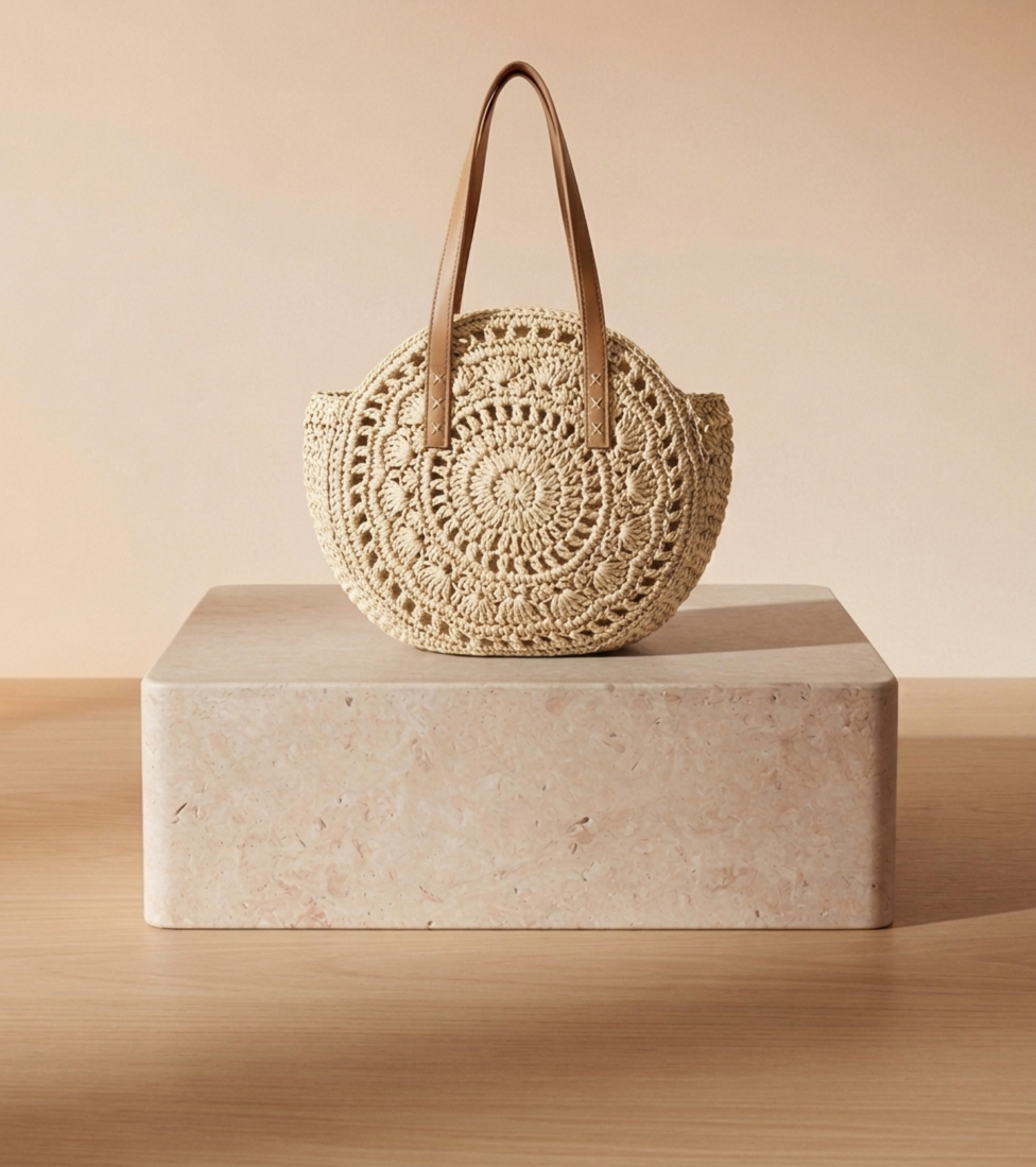 Bolso Capazo Circular de Paja